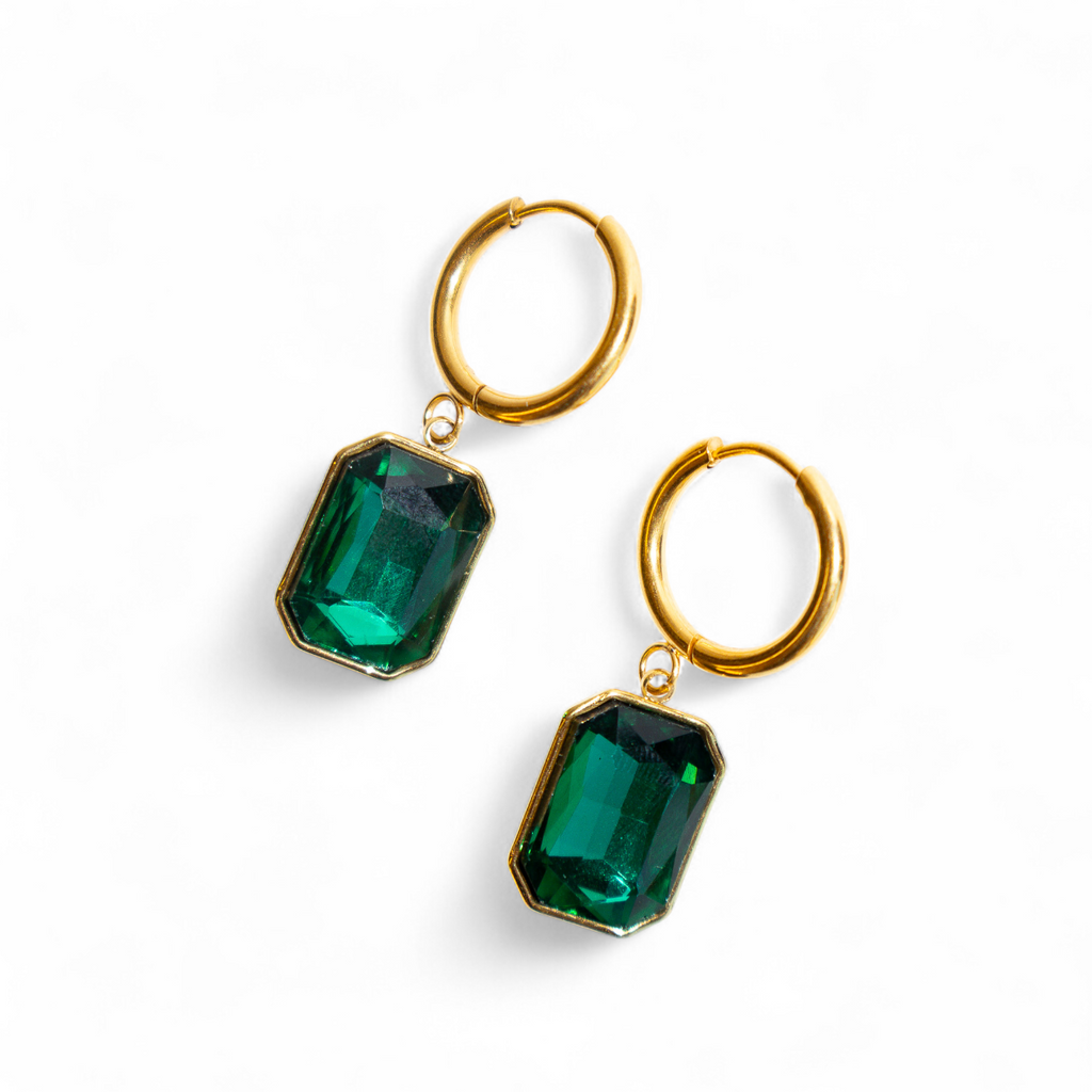 Boucles d'oreilles Elixir vert