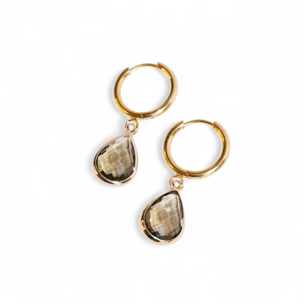 Boucles d'oreilles Elixir brun