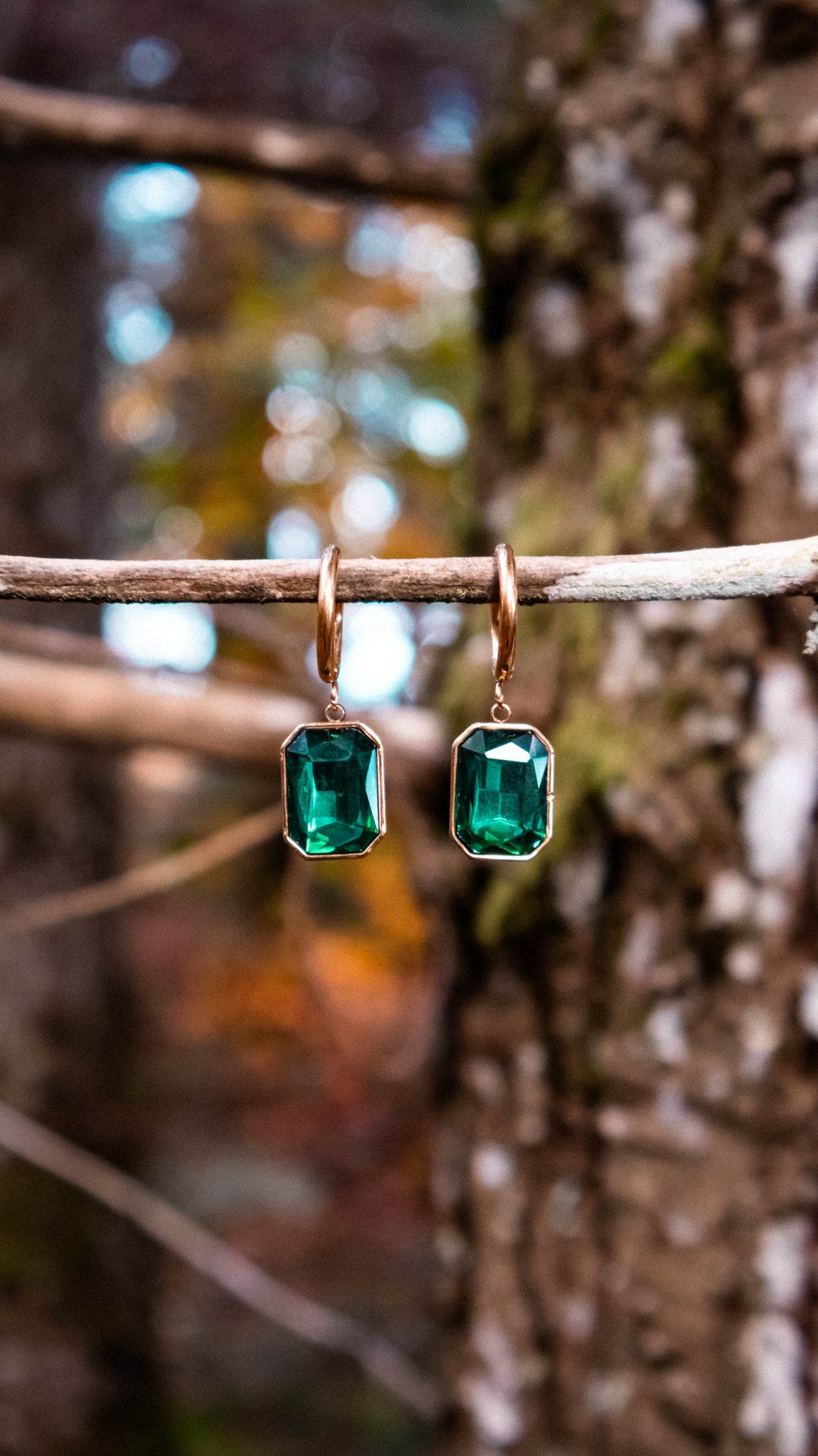 Boucles d'oreilles Elixir vert